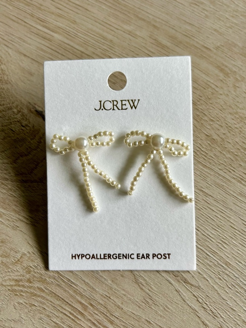 J.CREW Cream Bow Pearl Earrings ballet 🩰